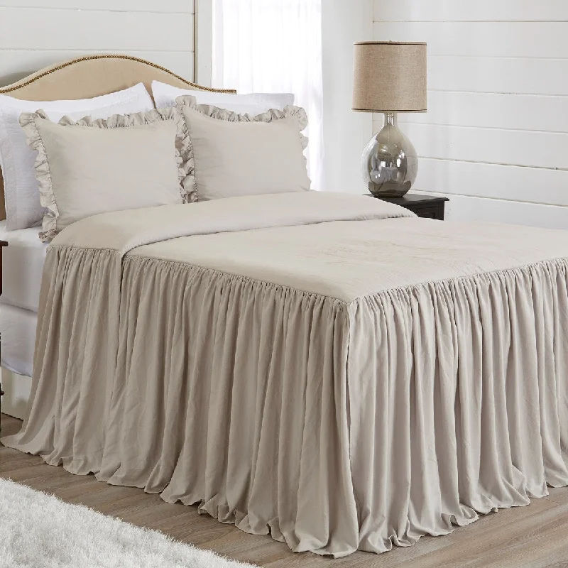 Full - size comforters suitable for full - sized beds in guest rooms or small bedroomsSweet Jojo Designs Beige Boho Shabby Chic Queen Size Extra Long Bedspread Cover Taupe Bohemian Farmhouse Vintage Minimalist Glam